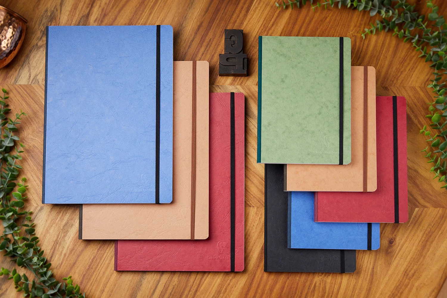 Clairefontaine Basic Clothbound A4 Notebook - Blue, Lined - Image 4