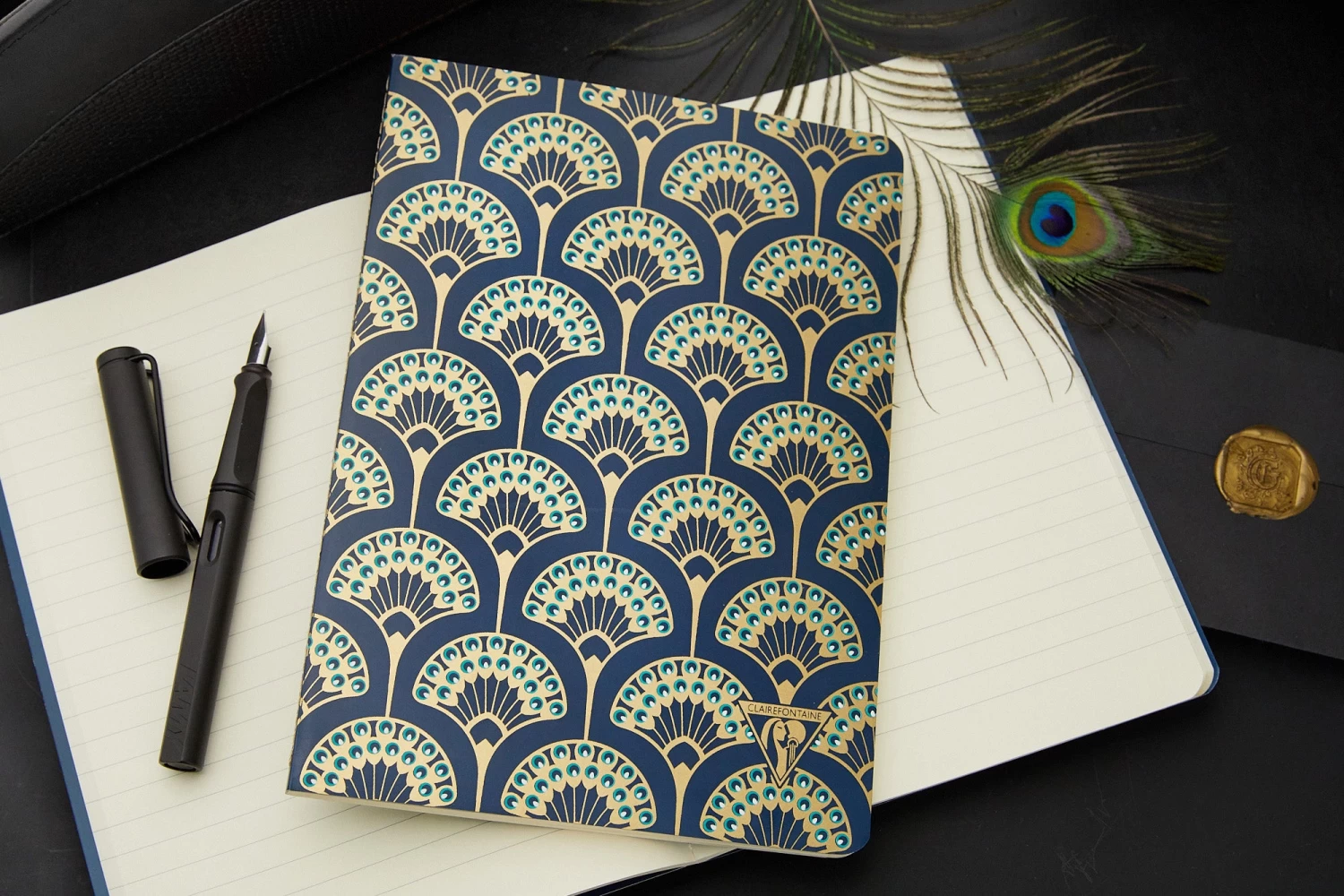Clairefontaine Neo Deco A5 Notebook - Peacock, Lined - Image 3