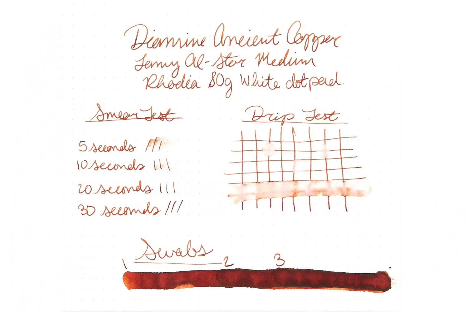 Diamine Ancient Copper - 30ml Bottled Ink - Image 4