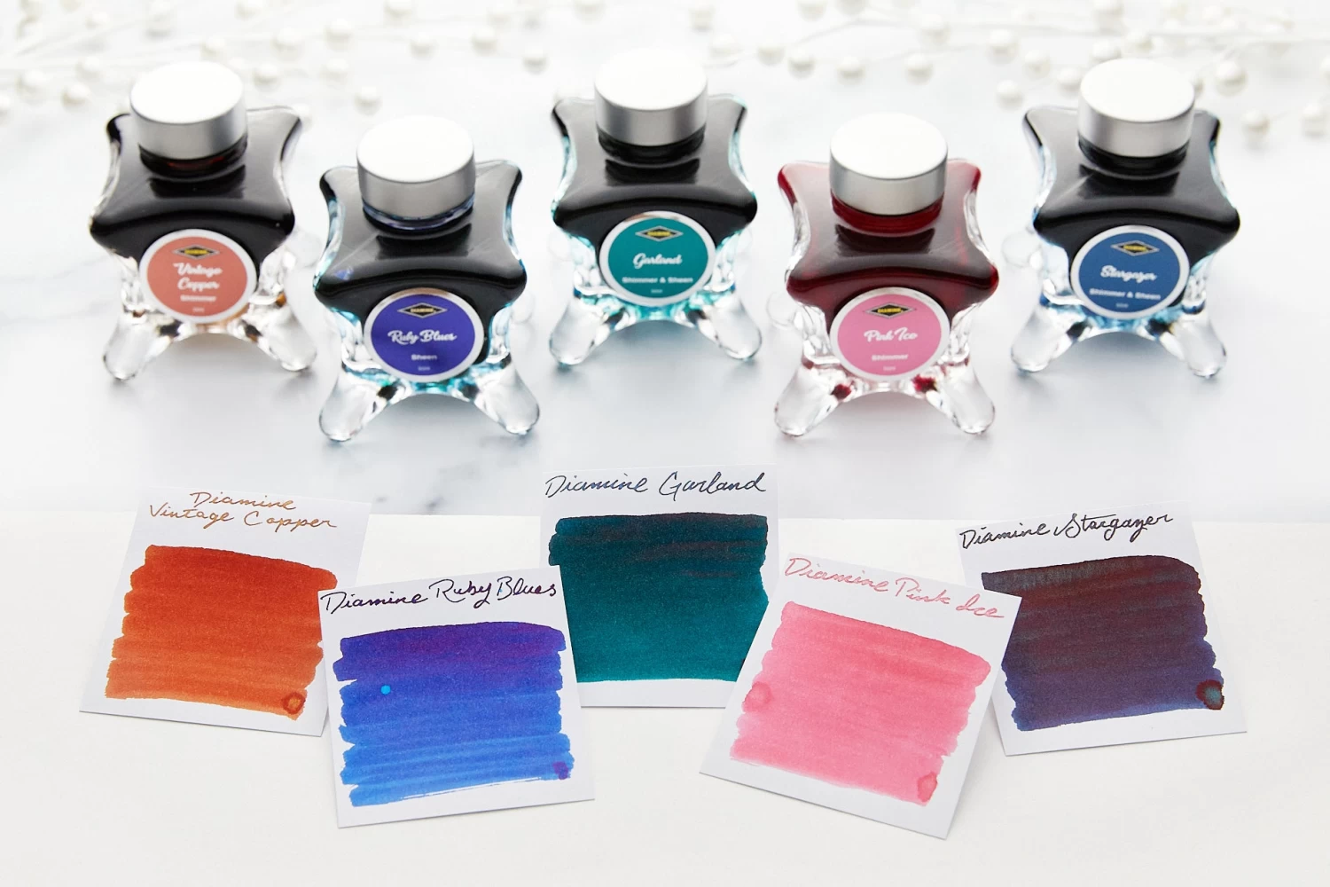 Diamine Ruby Blues - 50ml Bottled Ink - Image 2