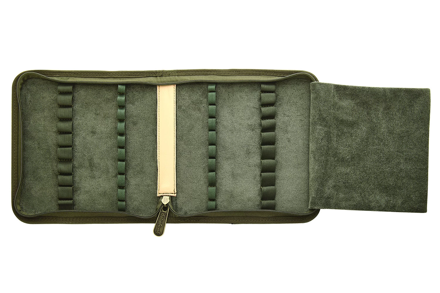 Esterbrook 20 Pen Zipper Canvas Pen Case - Army Green - Image 2