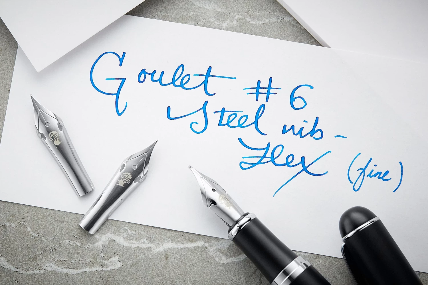 Goulet #6 Steel Flex Nib - Silver - Image 3