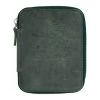 Galen Leather Zippered 10 Slot Pen Case - Crazy Horse Forest Green