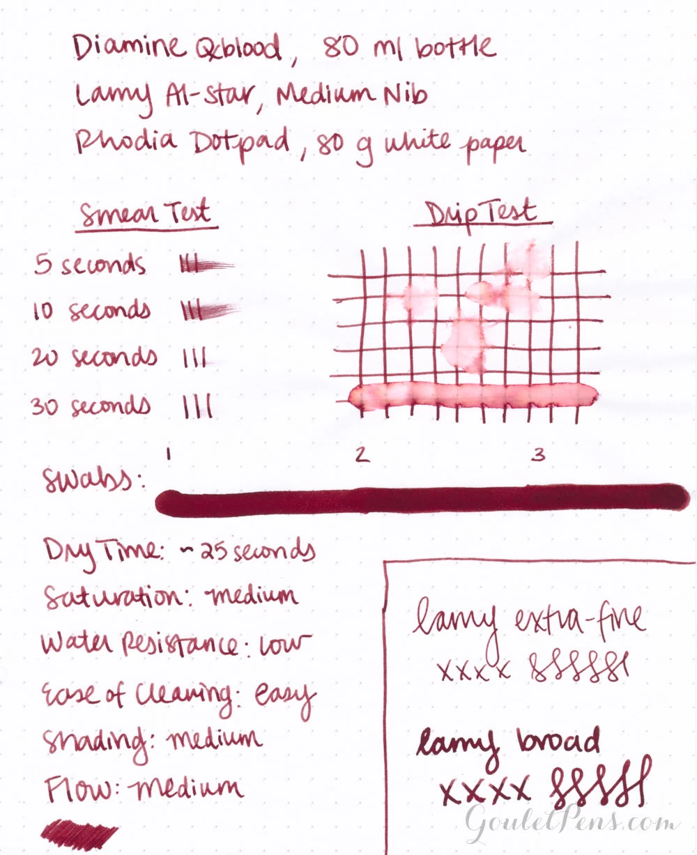 Diamine Oxblood - 30ml Bottled Ink - Image 12