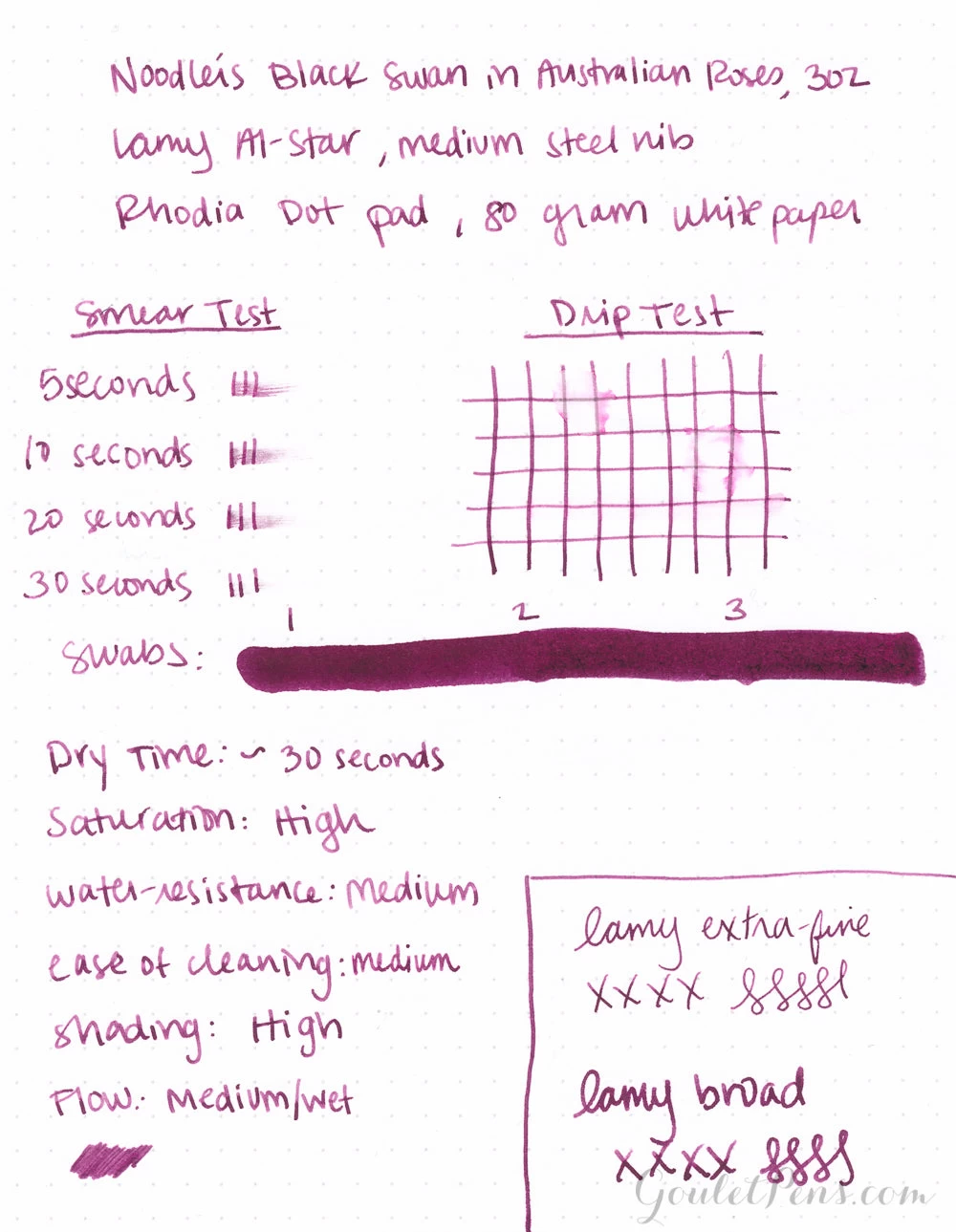 Noodler's Black Swan In Australian Roses - 3oz Bottled Ink - Image 12