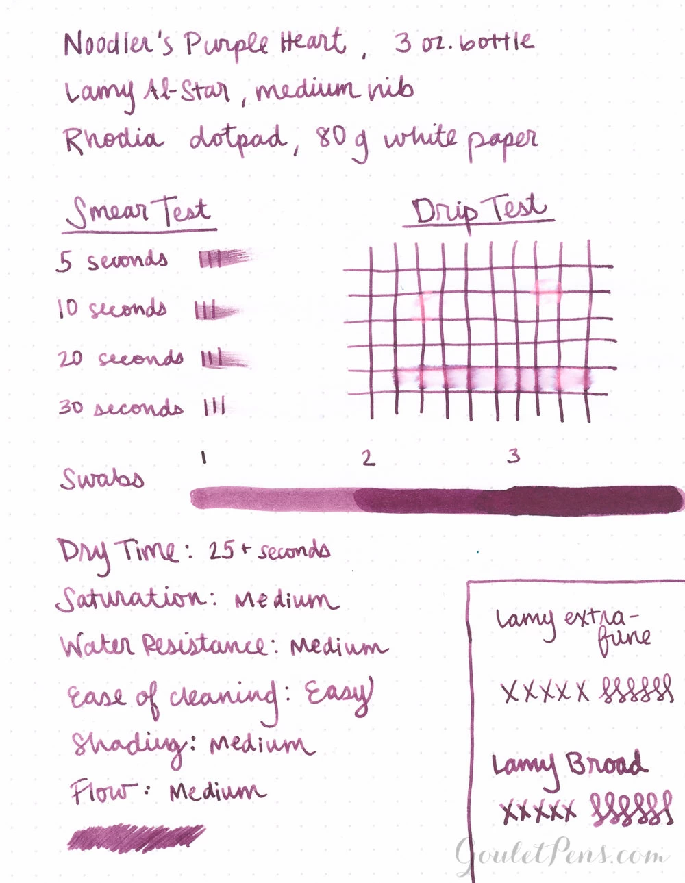 Noodler's Purple Heart - 3oz Bottled Ink - Image 10