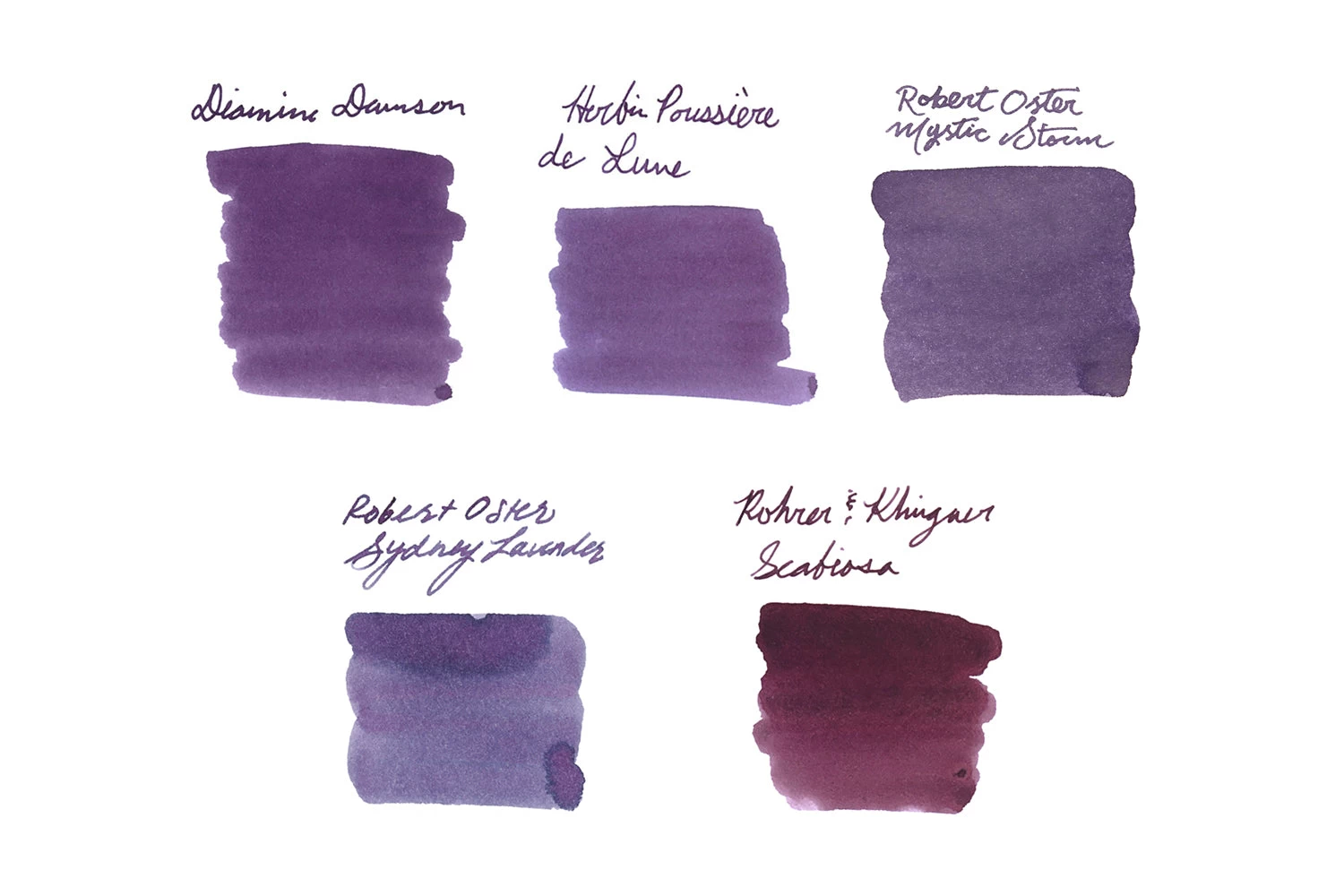 Muted Purple Ink Sample Set