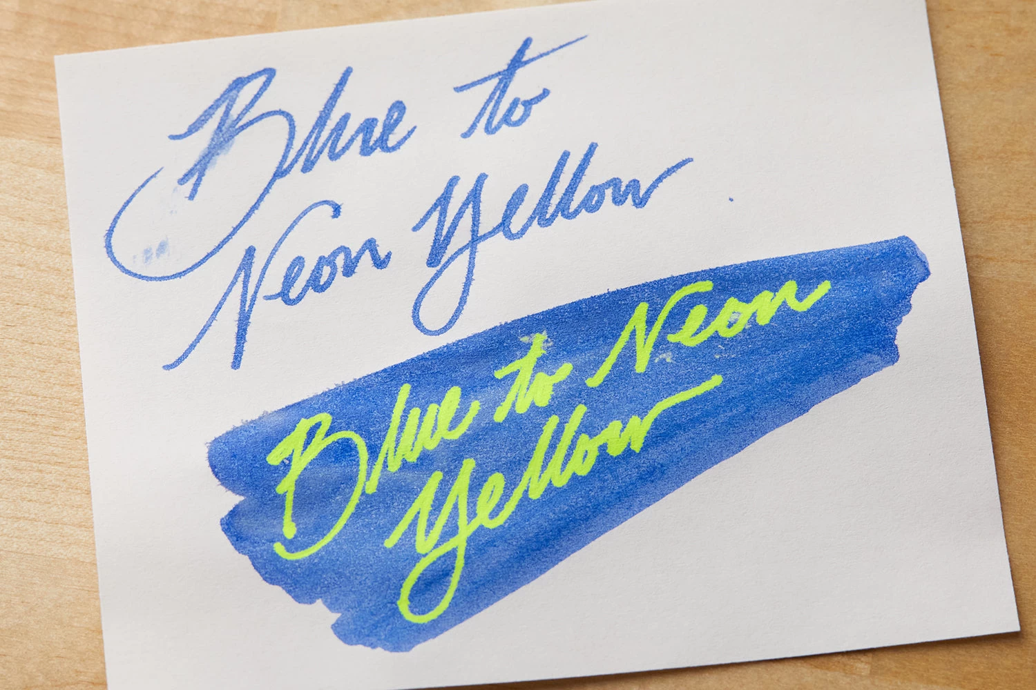 Monteverde Color Changing Blue To Neon Yellow - 30ml Bottled Ink - Image 2