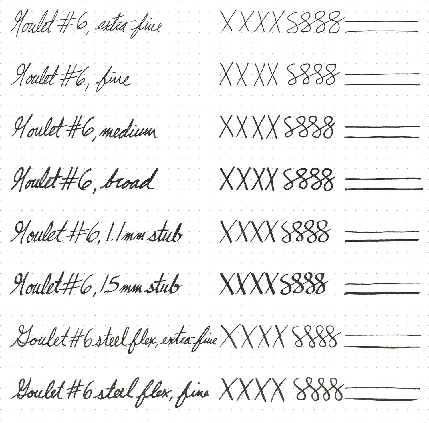 Goulet #6 Steel Flex Nib - Silver - Image 7