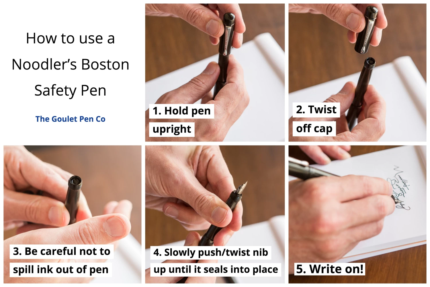Noodler's Boston Safety Pen - Black - Image 6
