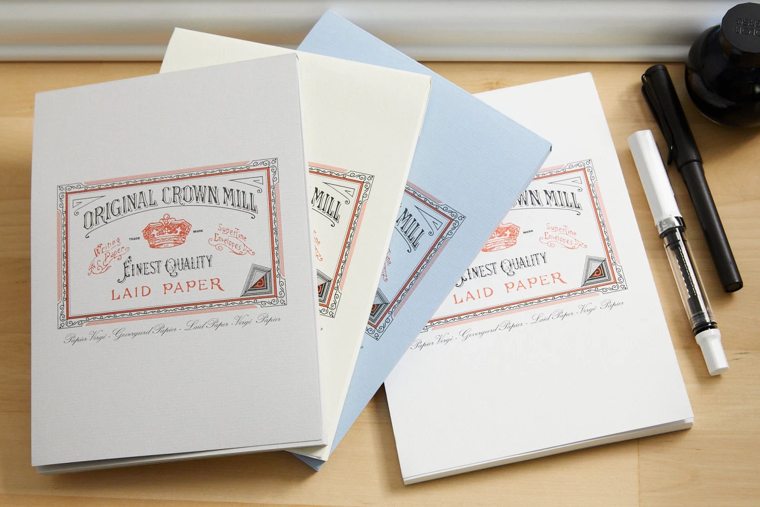 Original Crown Mill Classic Laid A5 Tablet - Light Blue - Image 7