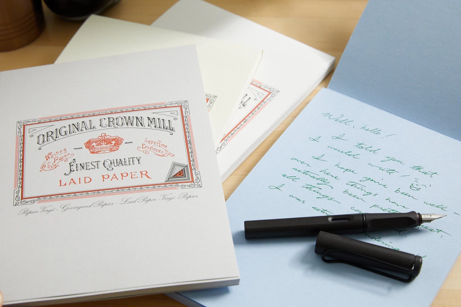 Original Crown Mill Classic Laid A5 Tablet - Light Blue - Image 6