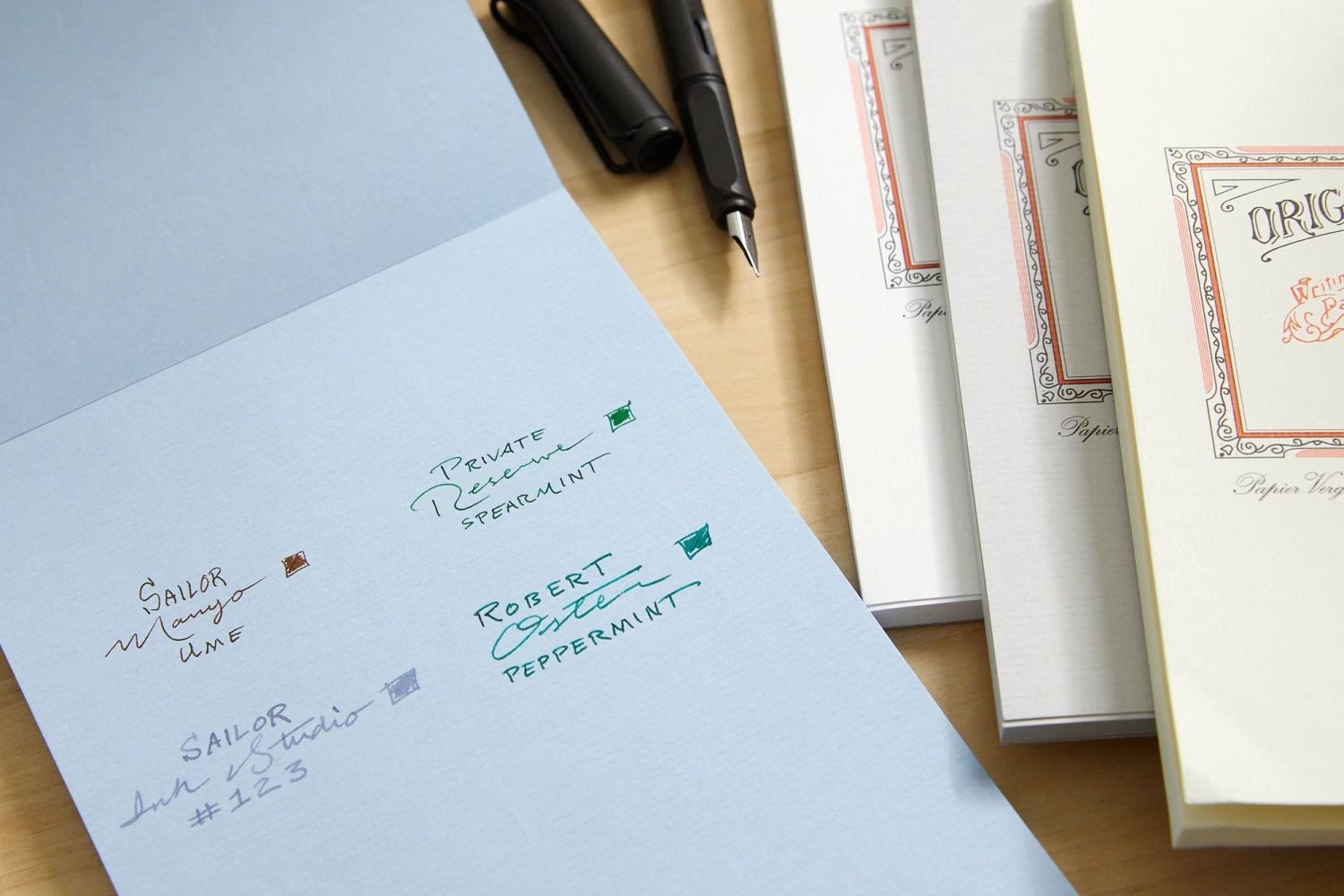 Original Crown Mill Classic Laid A5 Tablet - Light Blue - Image 5