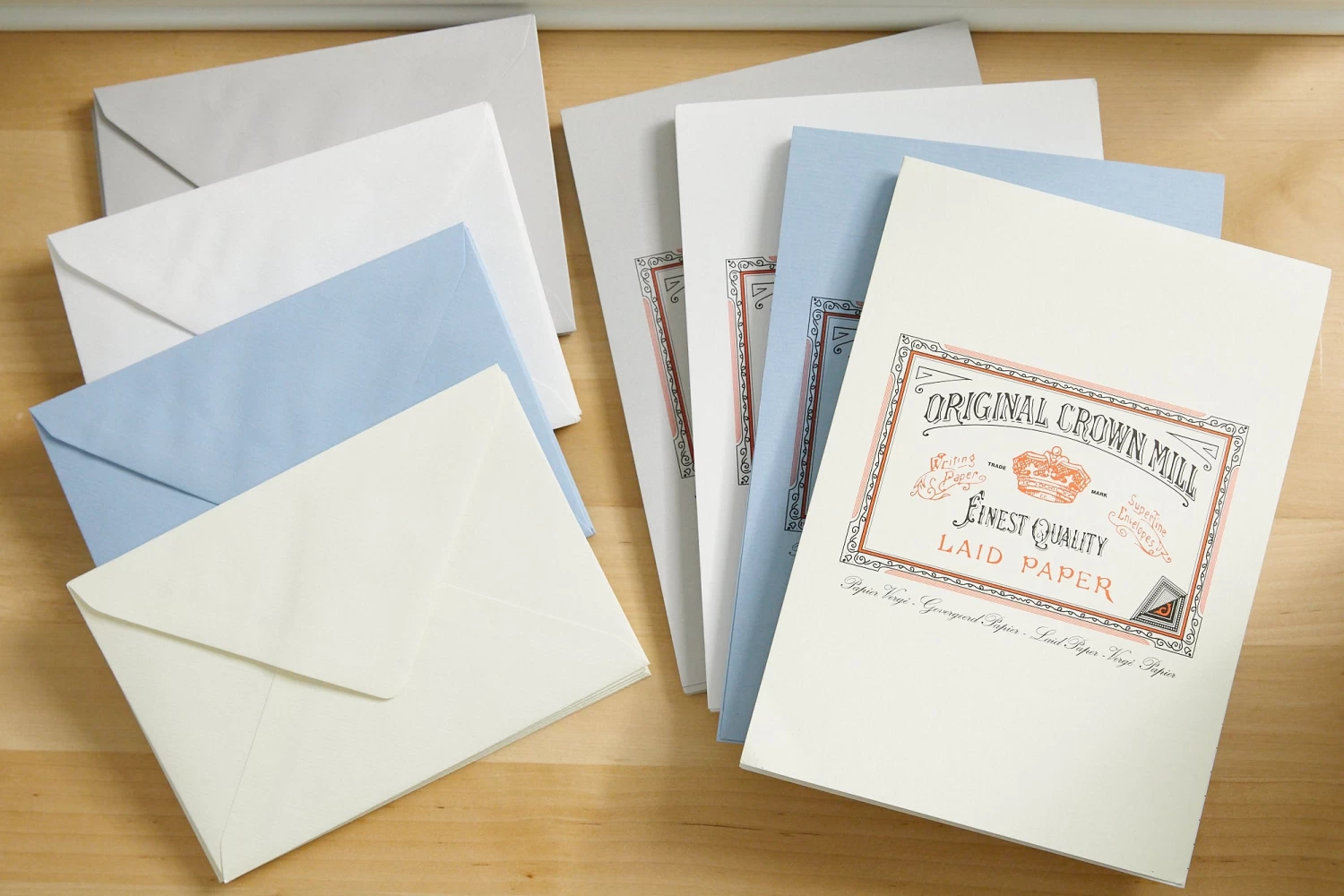 Original Crown Mill Classic Laid Small Envelopes - Light Blue - Image 8
