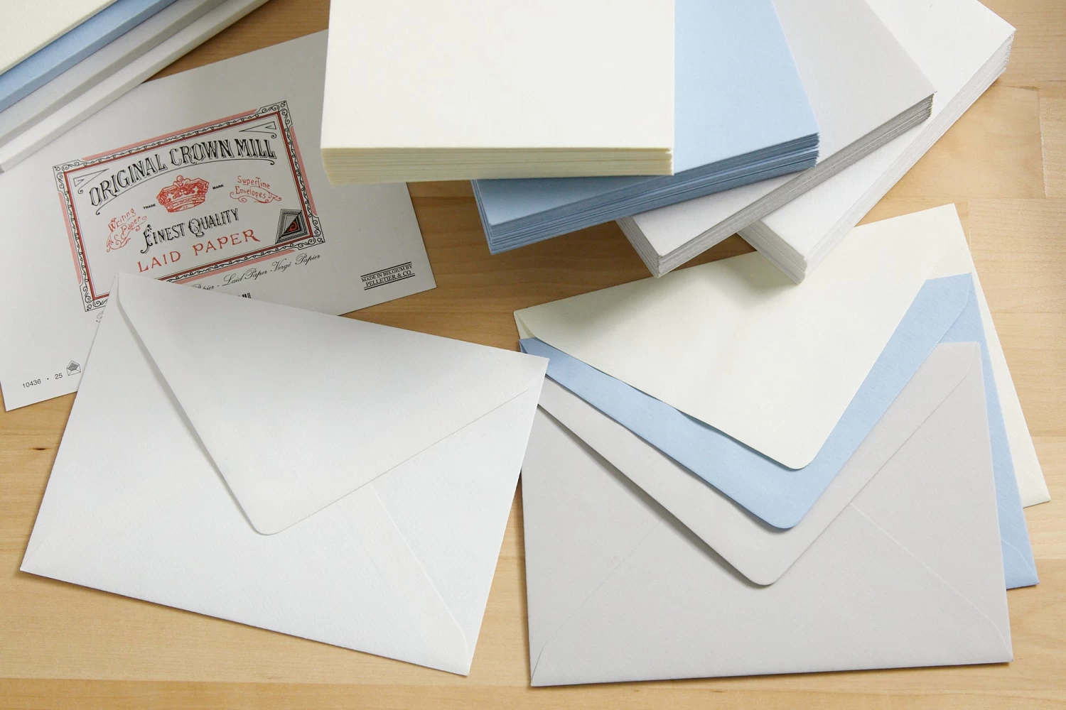 Original Crown Mill Classic Laid Small Envelopes - Light Blue - Image 7
