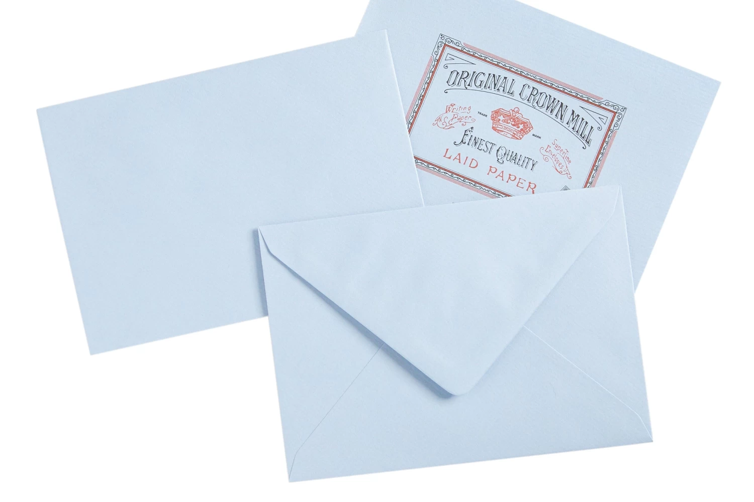 Original Crown Mill Classic Laid Small Envelopes - Light Blue - Image 2