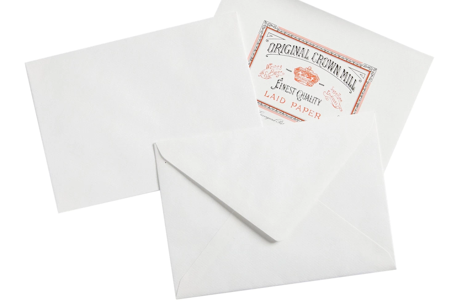 Original Crown Mill Classic Laid Small Envelopes - White - Image 2