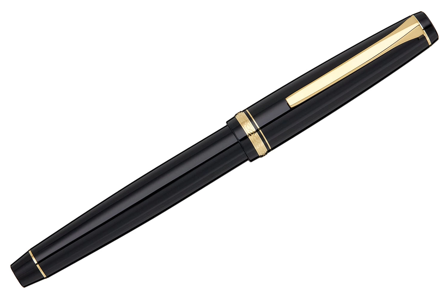 Pilot Falcon Fountain Pen - Black/Gold - Image 2