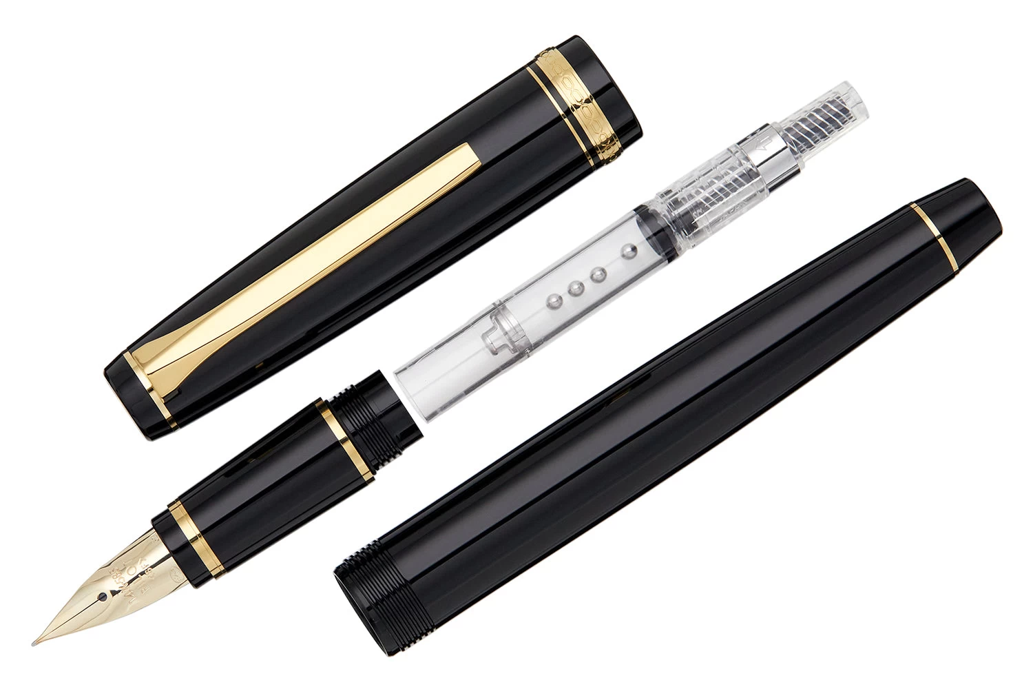 Pilot Falcon Fountain Pen - Black/Gold - Image 3