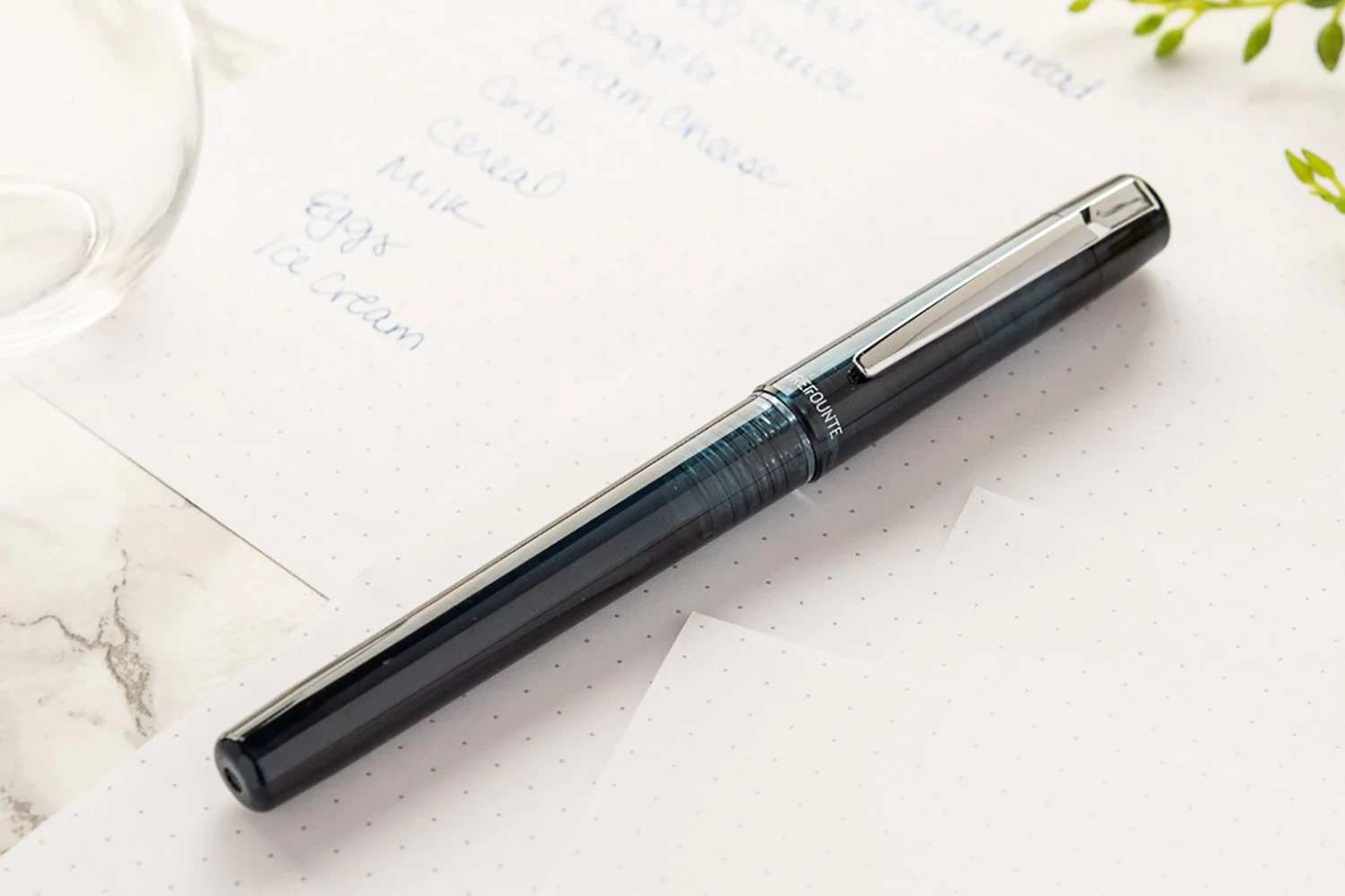 Platinum Prefounte Fountain Pen - Graphite Blue - Image 8