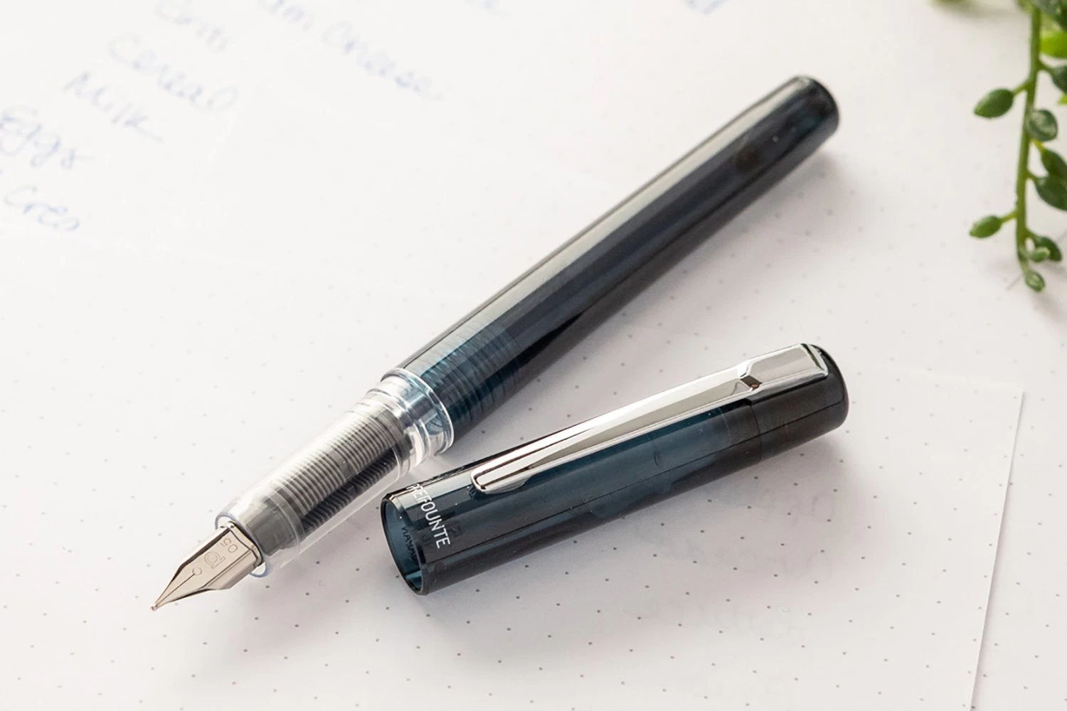 Platinum Prefounte Fountain Pen - Graphite Blue - Image 7