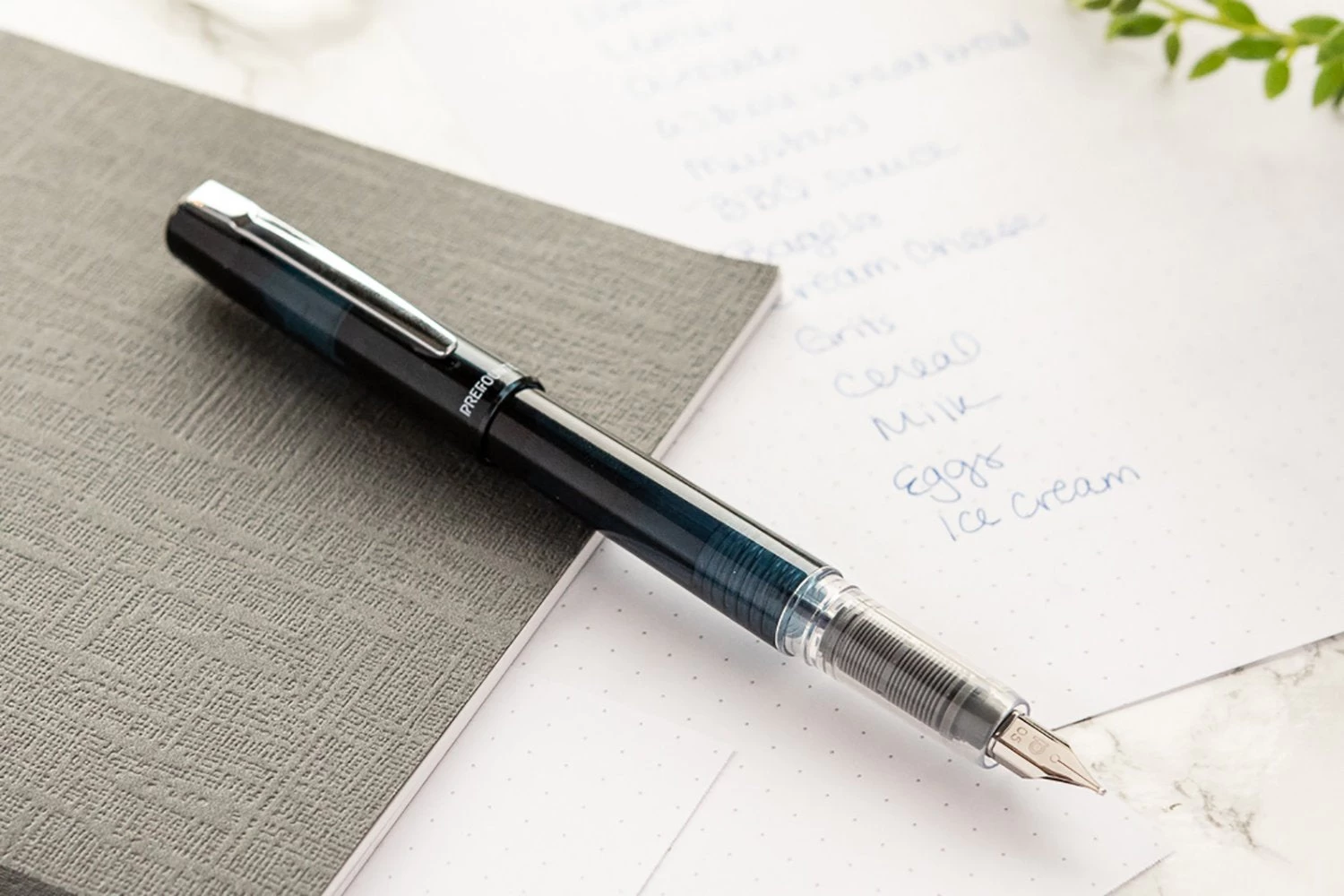 Platinum Prefounte Fountain Pen - Graphite Blue - Image 6