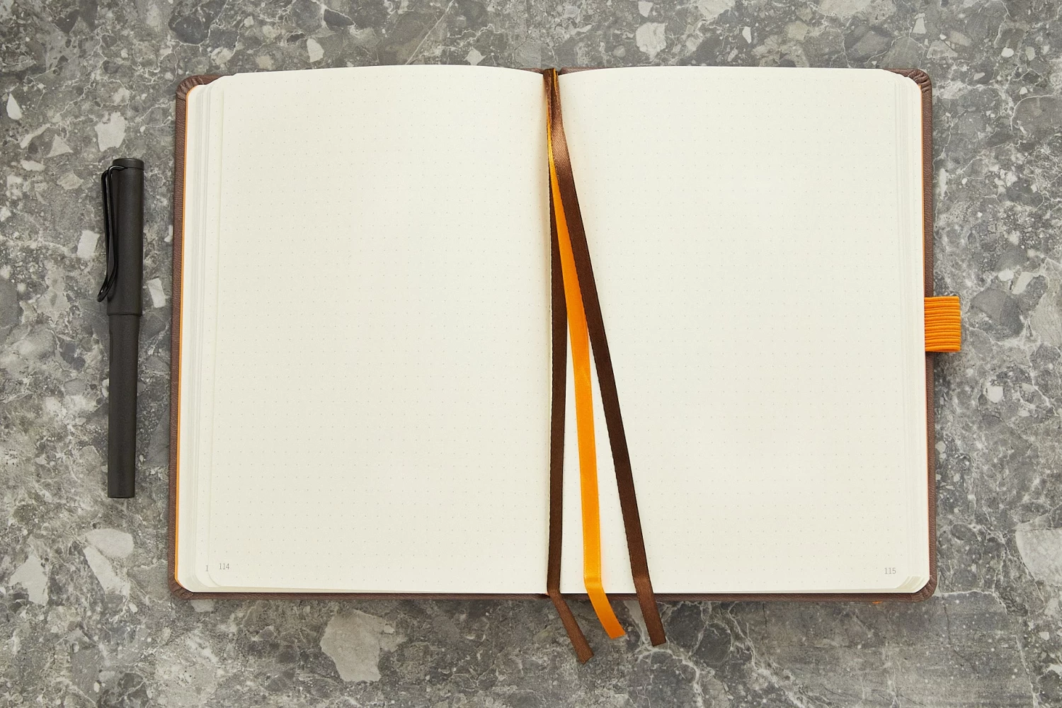 Rhodia Goalbook Dot Grid A5 Hardcover Journal - Chocolate (Ivory Paper) - Image 2