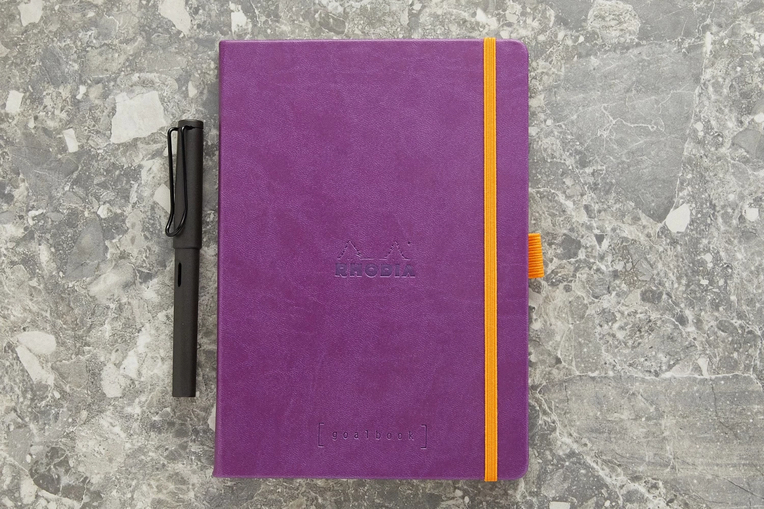 Rhodia Goalbook Dot Grid A5 Hardcover Journal - Purple (Ivory Paper) - Image 3