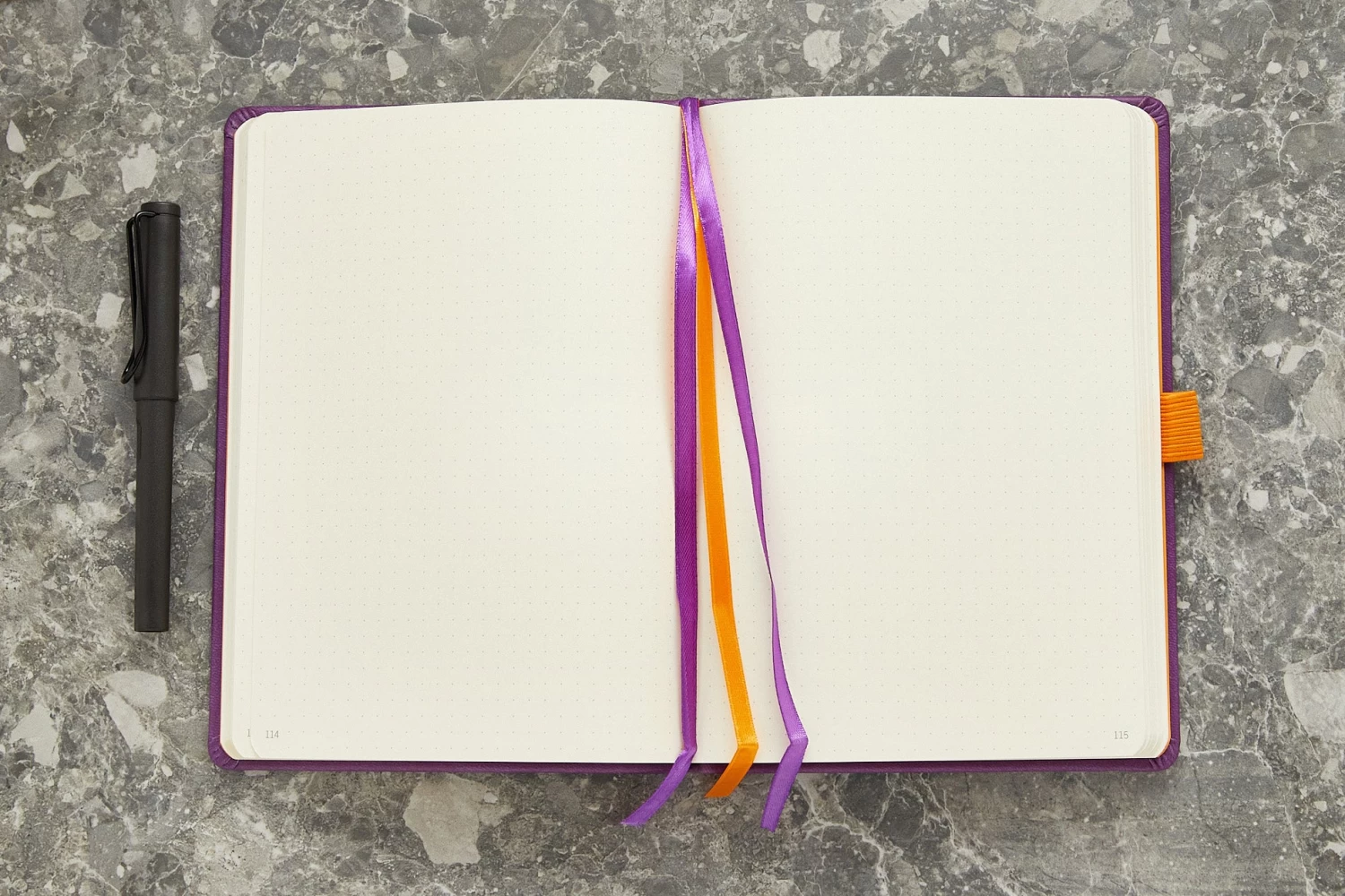 Rhodia Goalbook Dot Grid A5 Hardcover Journal - Purple (Ivory Paper) - Image 2