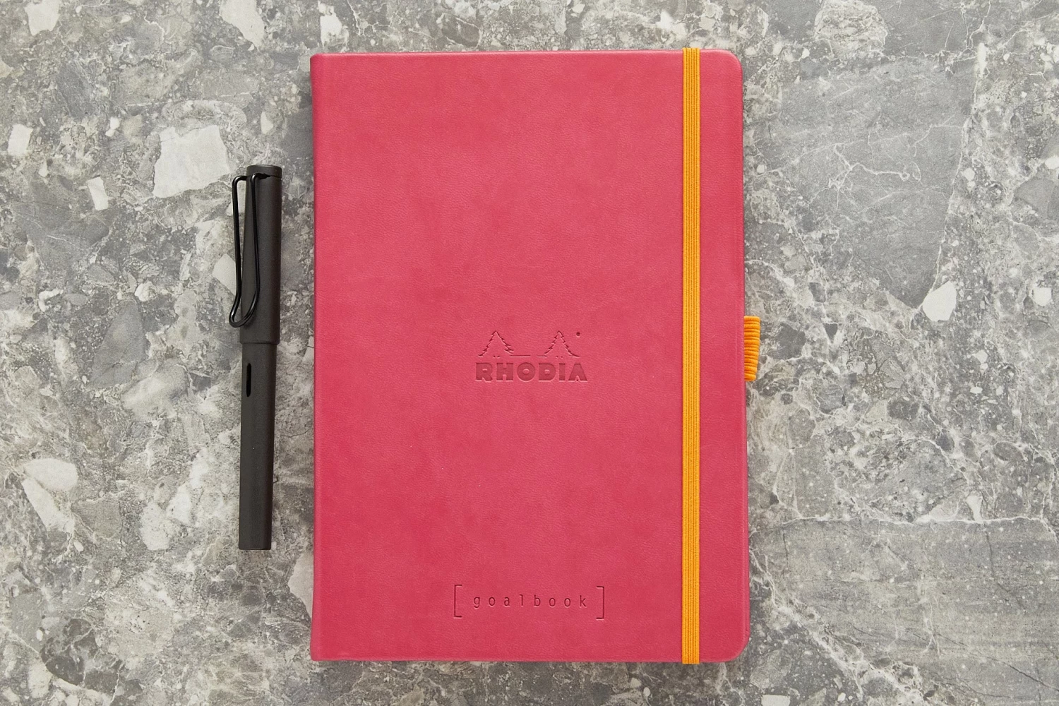 Rhodia Goalbook Dot Grid A5 Hardcover Journal - Raspberry (Ivory Paper) - Image 3
