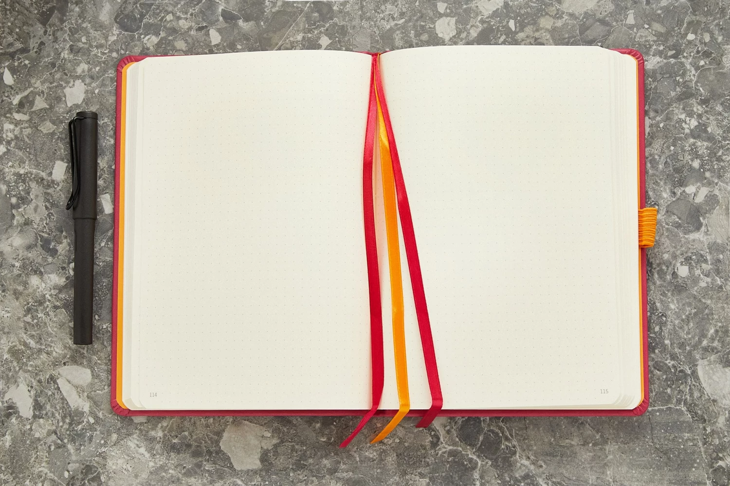 Rhodia Goalbook Dot Grid A5 Hardcover Journal - Raspberry (Ivory Paper) - Image 2