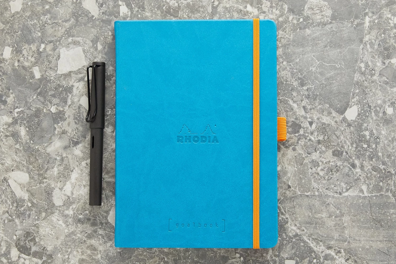 Rhodia Goalbook Dot Grid A5 Hardcover Journal - Turquoise (Ivory Paper) - Image 3