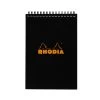 Rhodia No. 16 Top Wirebound A5 Notepad - Black, Lined