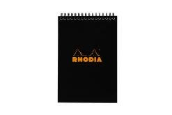 Rhodia No. 16 Top Wirebound A5 Notepad - Black, Lined