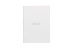 Rhodia Classic Side Staplebound A5 Notebook - Ice White, Graph