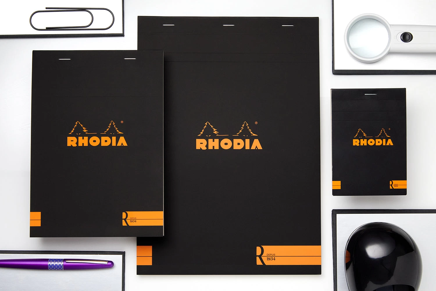 Rhodia No. 16 Premium A5 Notepad - Black, Blank - Image 8