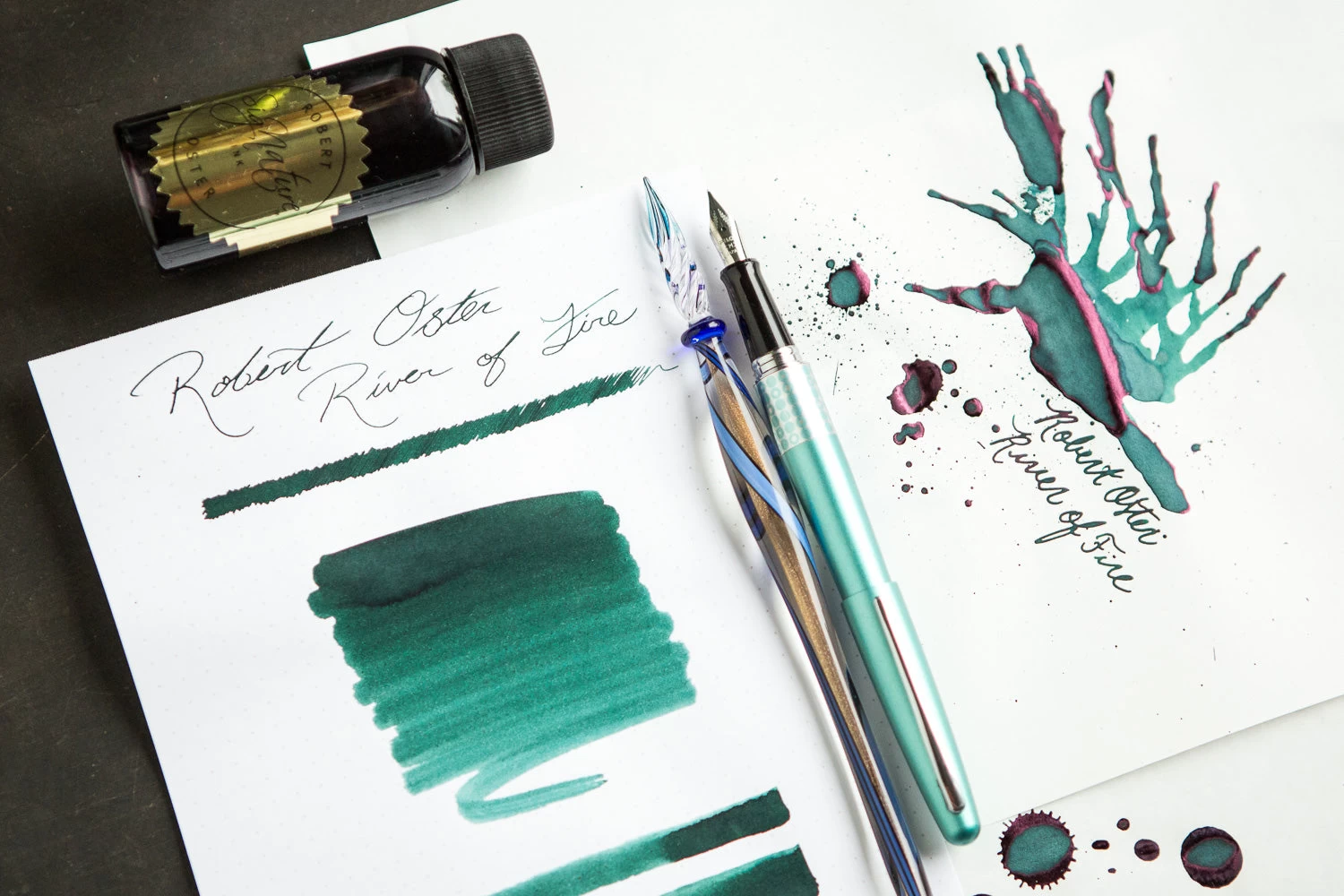 Robert Oster River Of Fire - 50ml Bottled Ink - Image 16