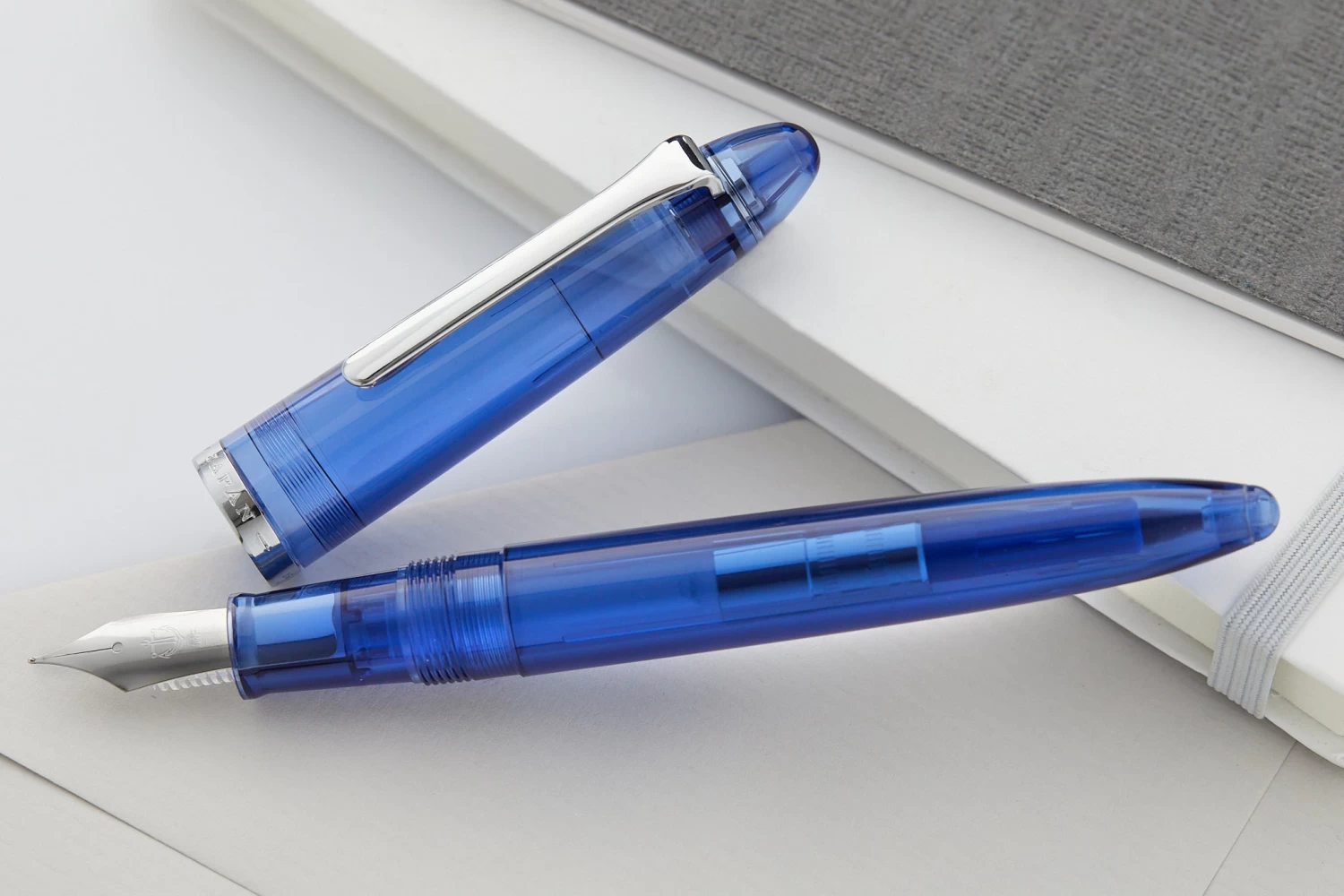 Sailor Compass 1911 Fountain Pen - Transparent Blue - Image 8