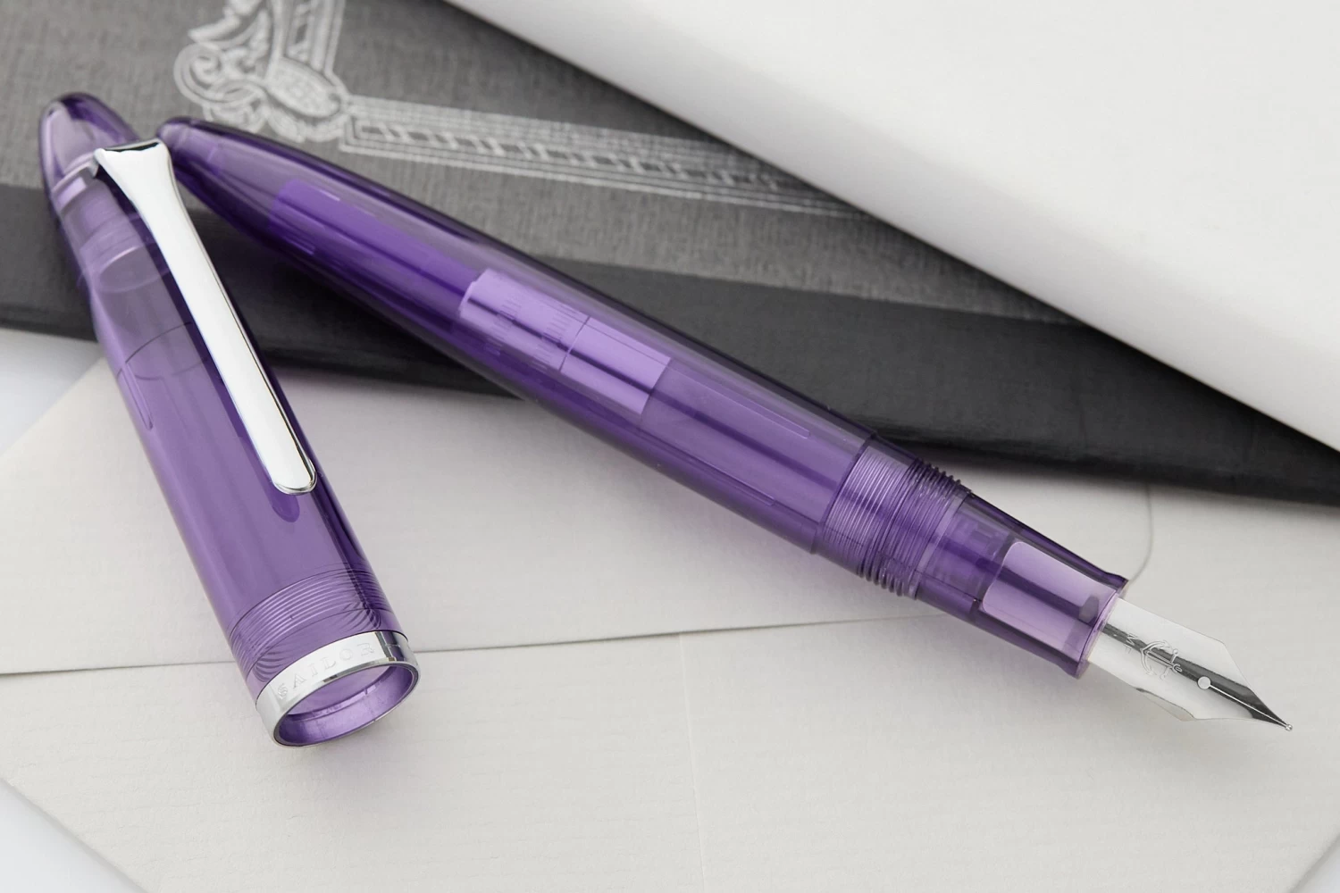 Sailor Compass 1911 Fountain Pen - Transparent Purple - Image 8