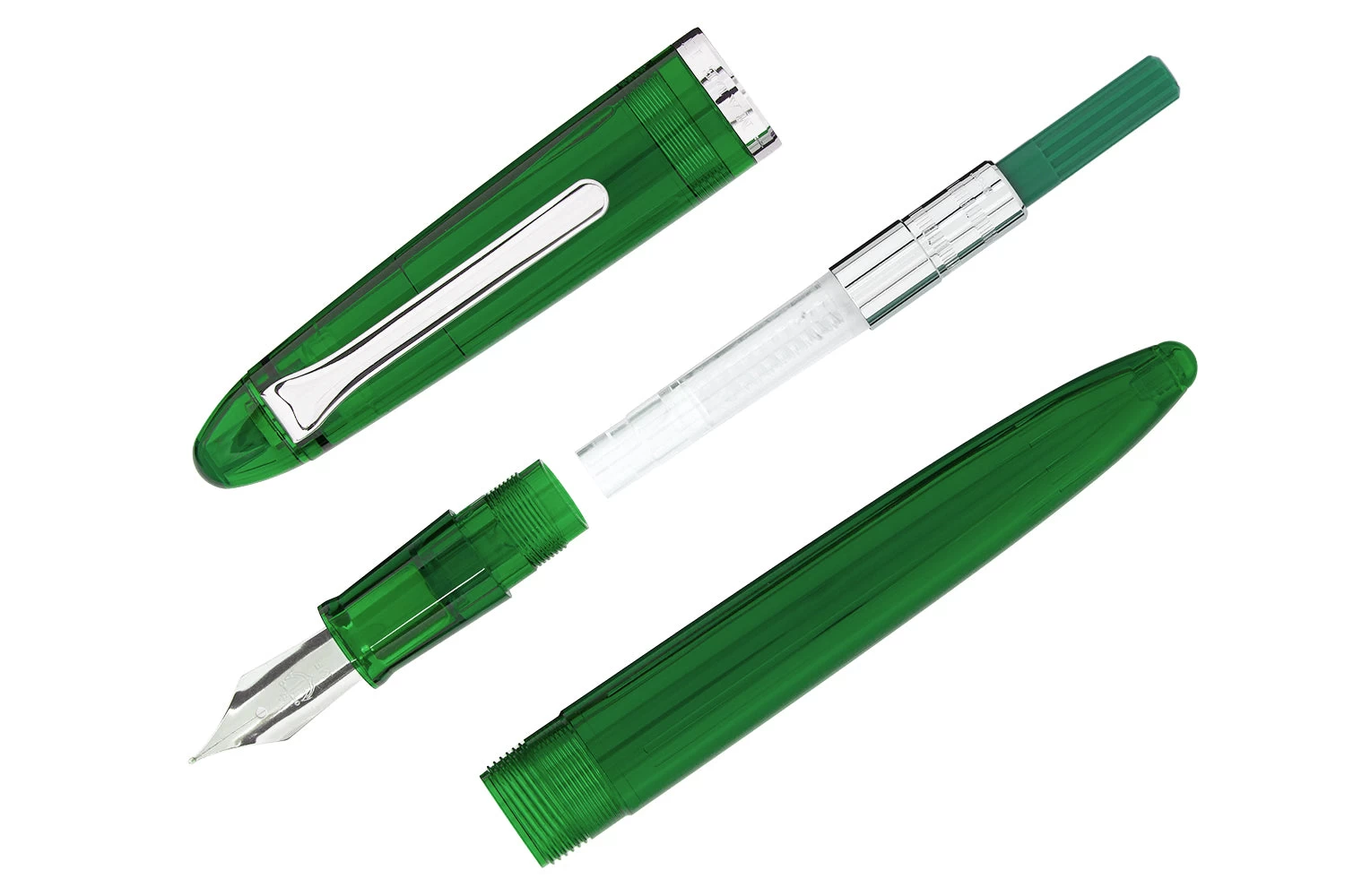 Sailor Compass 1911 Fountain Pen - Transparent Green - Image 3