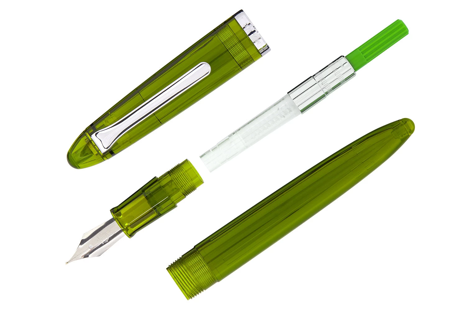 Sailor Compass 1911 Fountain Pen - Transparent Olive - Image 3