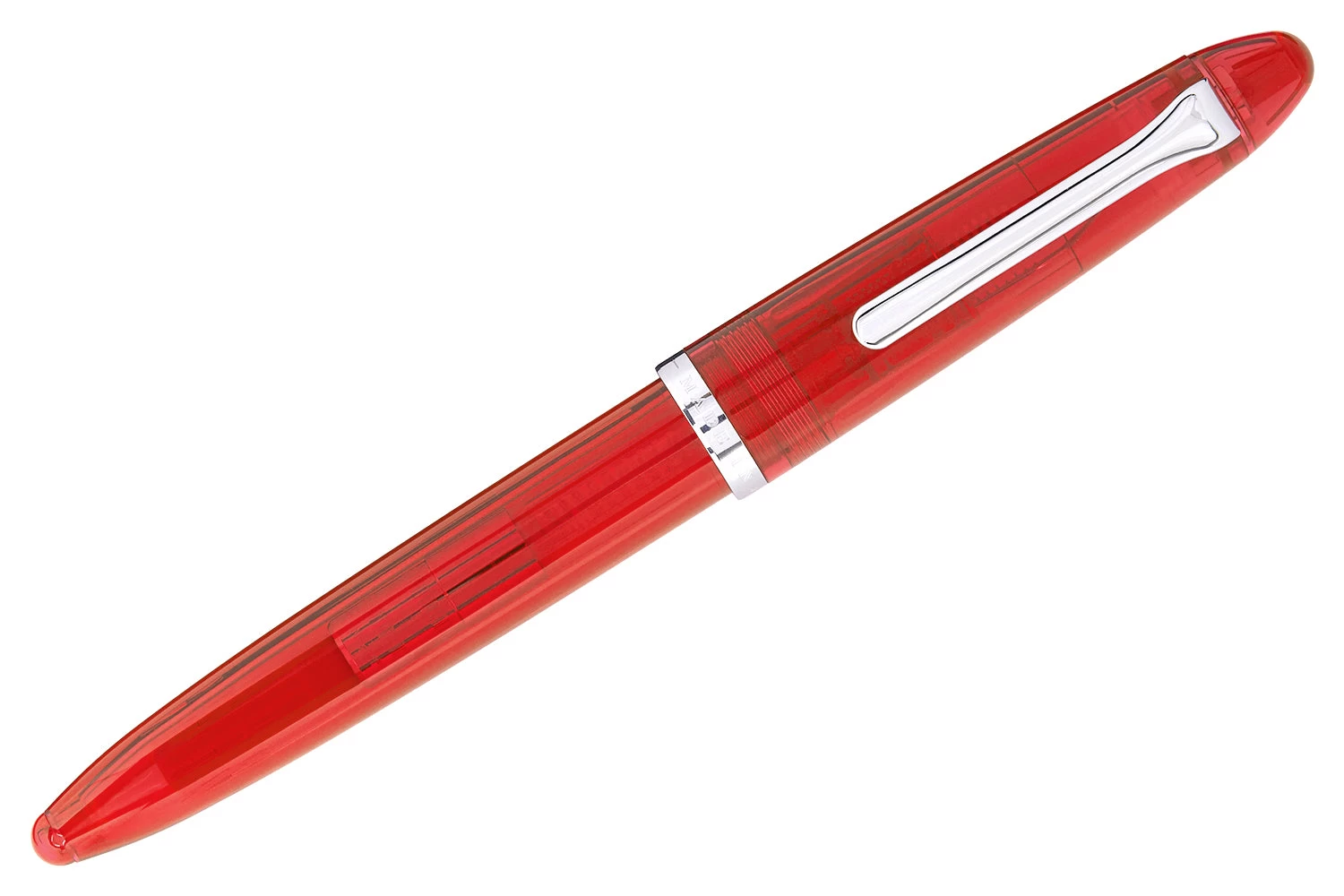 Sailor Compass 1911 Fountain Pen - Transparent Red - Image 2