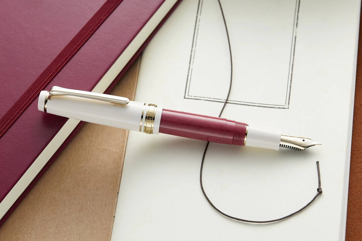 Sailor Pro Gear Slim Mini Rencontre Fountain Pen - Bordeaux Fonce - Image 6