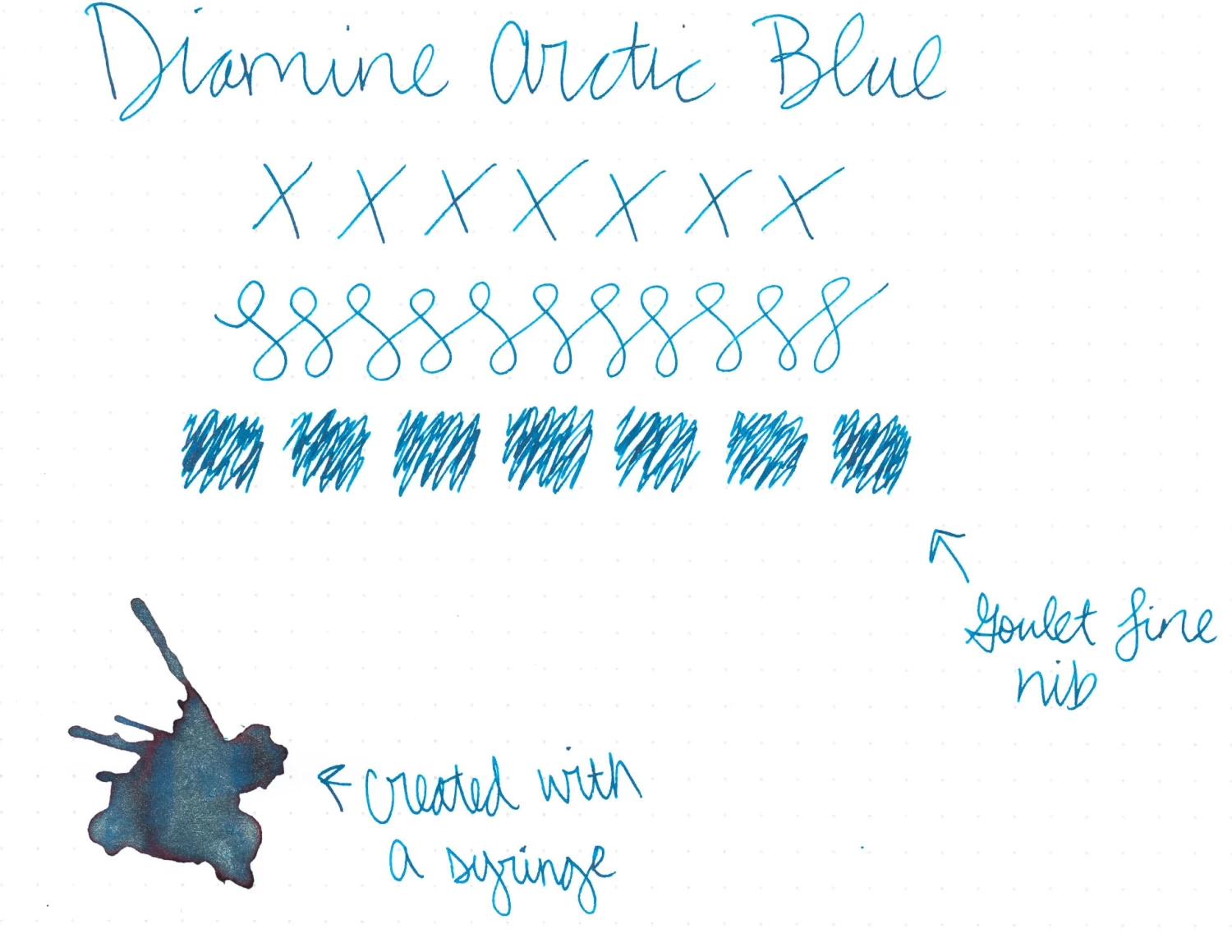 Diamine Arctic Blue - 50ml Bottled Ink - Image 3