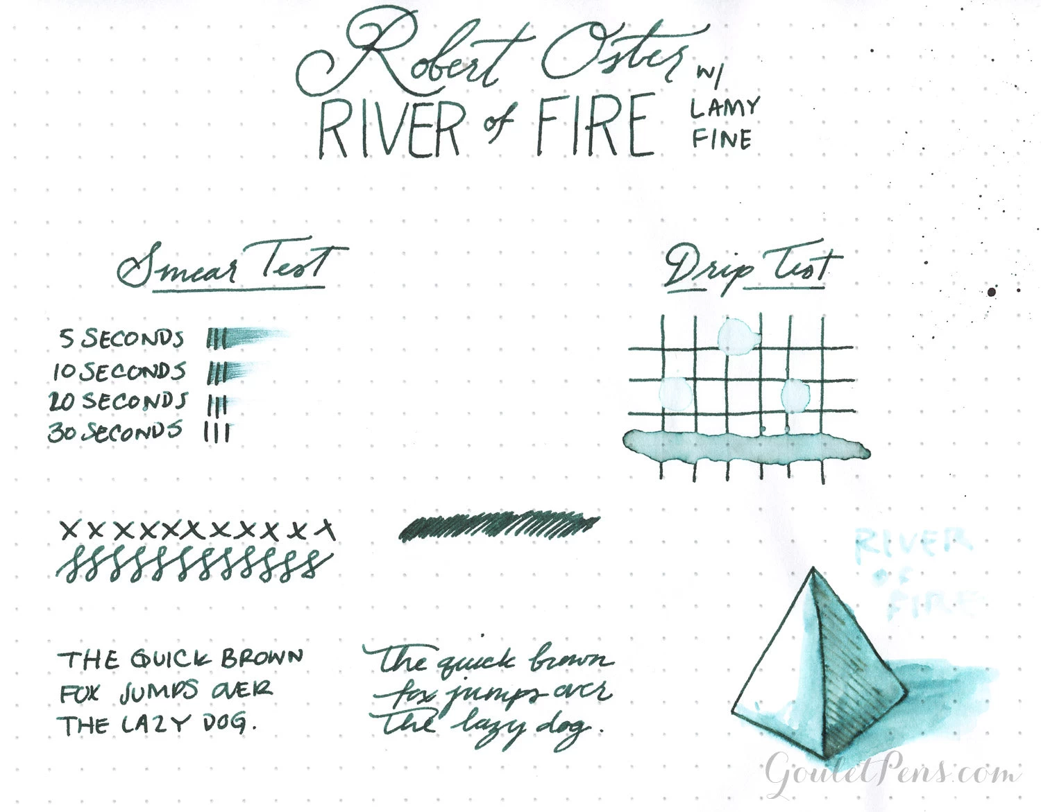 Robert Oster River Of Fire - 50ml Bottled Ink - Image 10