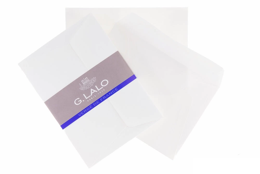 G. Lalo Vergé De France Small Envelopes - White