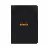 Rhodia Classic Side Staplebound A5 Notebook - Black, Lined