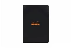 Rhodia Classic Side Staplebound A5 Notebook - Black, Lined